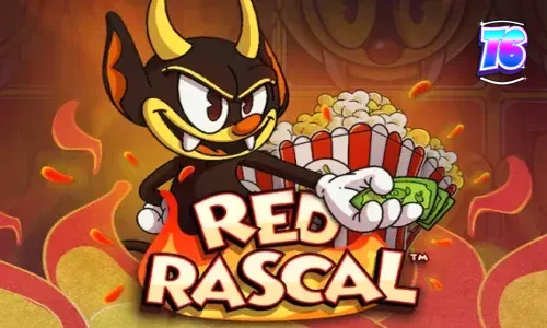 Tampilan visual slot Red Rascal dengan latar belakang taman hiburan yang cerah